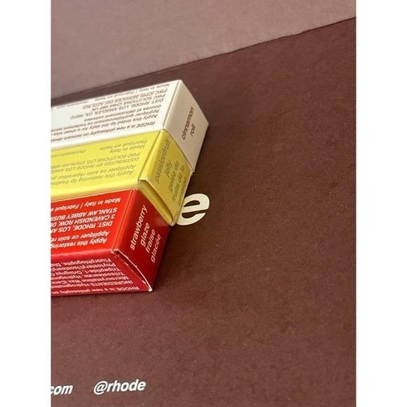 Rhode Peptide Lip Treatment Limited Edition Set of 3 Rare Strawberry Glaze - Picture 2 of 2